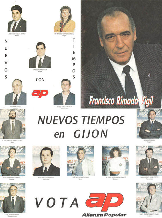 Candidatura de Rimada para Gijon en 1987