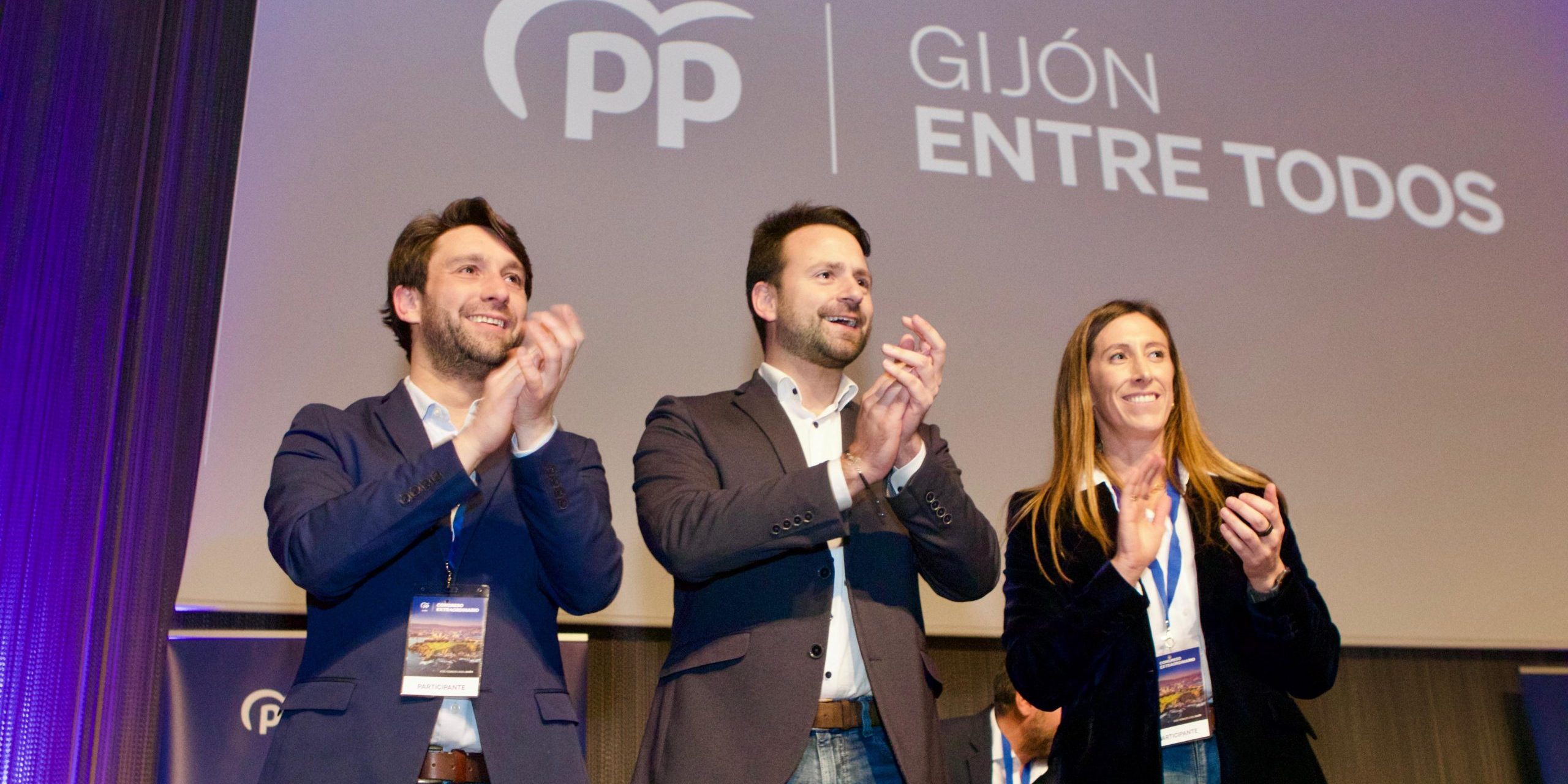 Andrés Ruiz, Álvaro Queipo y Ángela Pumariega Andrés Ruiz, Álvaro Queipo y Ángela Pumariega, al final del Congreso Local Extraordinario
