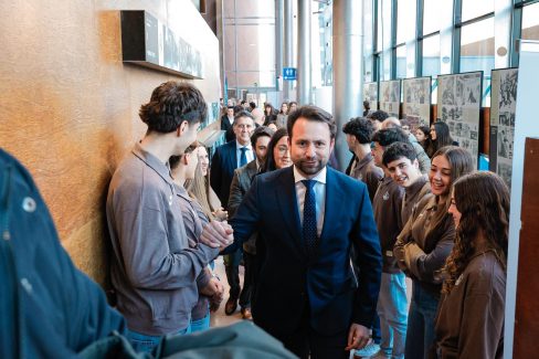 Álvaro Queipo, en el Palacio de Congresos de Gijón