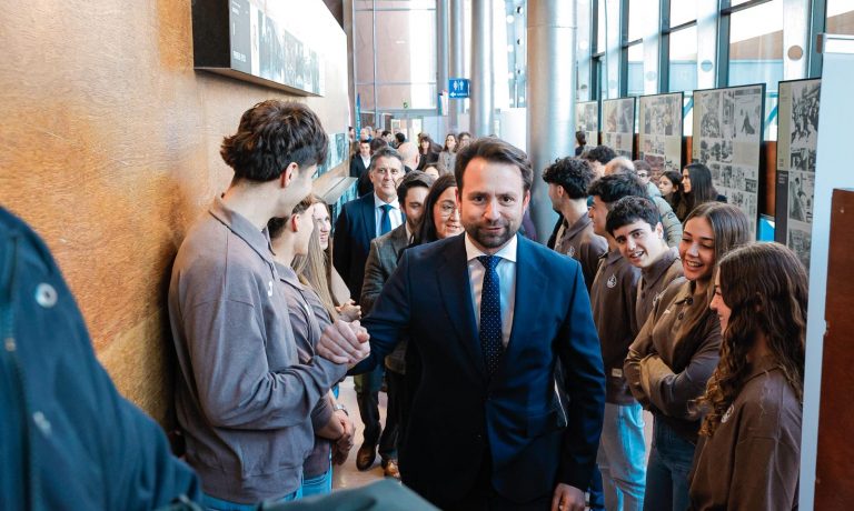 Álvaro Queipo, en el Palacio de Congresos de Gijón